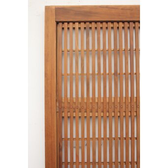 腰板欅 障子枠付 白木格子戸 4枚1組　L918 