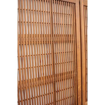 腰板欅 障子枠付 白木格子戸 4枚1組　L918 