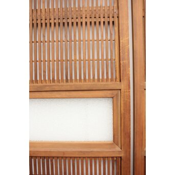 腰板欅 障子枠付 白木格子戸 4枚1組　L918 