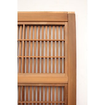 腰板欅 障子枠付 白木格子戸 4枚1組　L918 