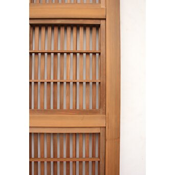 腰板欅 障子枠付 白木格子戸 4枚1組　L918 