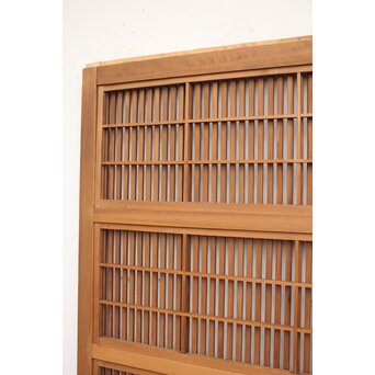 腰板欅 障子枠付 白木格子戸 4枚1組　L918 