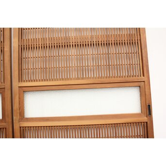 腰板欅 障子枠付 白木格子戸 4枚1組　L918 