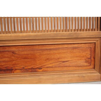 腰板欅 障子枠付 白木格子戸 4枚1組　L918 