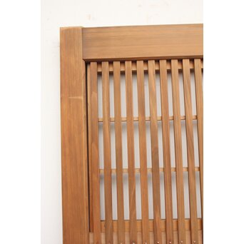 腰板欅 障子枠付 白木格子戸 4枚1組　L918 