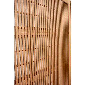 腰板欅 障子枠付 白木格子戸 4枚1組　L918 