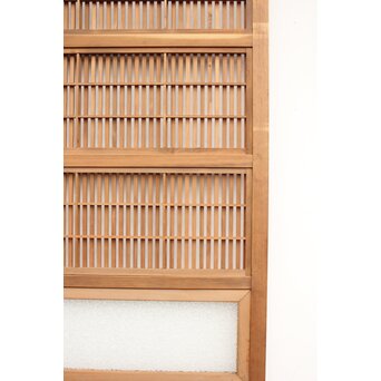 腰板欅 障子枠付 白木格子戸 4枚1組　L918 