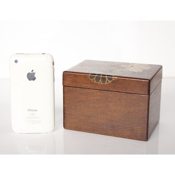 桑地 蒔絵茶箱　X023 