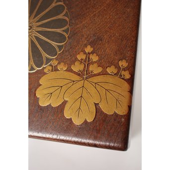 桑地 蒔絵茶箱　X023 