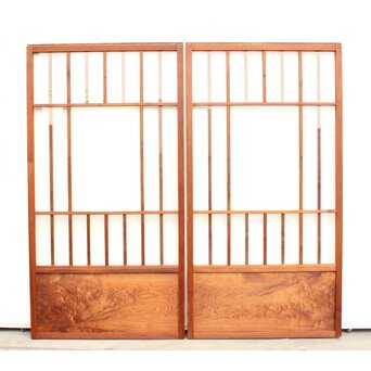 障子戸風デザインのガラス戸 4枚1組　GD1158 AB　ウラ