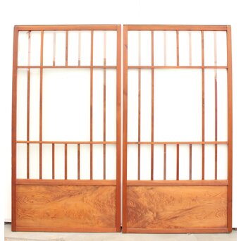 障子戸風デザインのガラス戸 4枚1組　GD1158 CD　ウラ