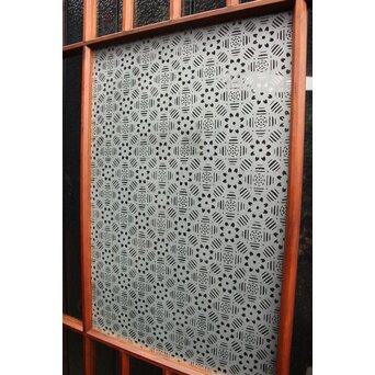 障子戸風デザインのガラス戸 4枚1組　GD1158 