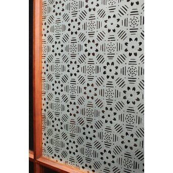 障子戸風デザインのガラス戸 4枚1組　GD1158 