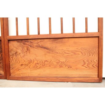 障子戸風デザインのガラス戸 4枚1組　GD1158 良い感じに暴れている木目