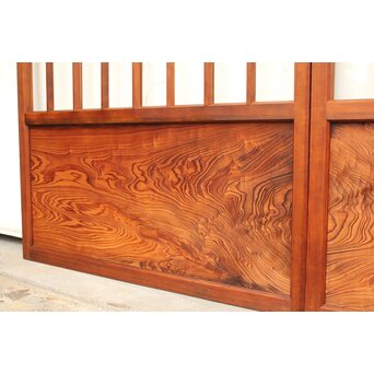 障子戸風デザインのガラス戸 4枚1組　GD1158 一枚板　景色があります