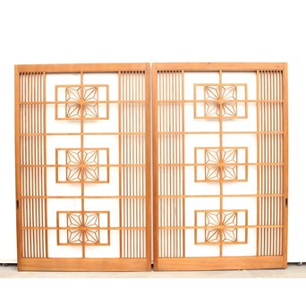 組子の中型建具 2枚1組　R2285 ここから背面　障子を貼る面です