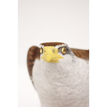 宮本理三郎 木彫彩色【鷹】 X032 