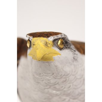 宮本理三郎 木彫彩色【鷹】 X032 