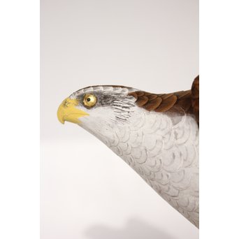 宮本理三郎 木彫彩色【鷹】 X032 