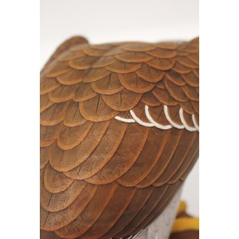 宮本理三郎 木彫彩色【鷹】 X032 