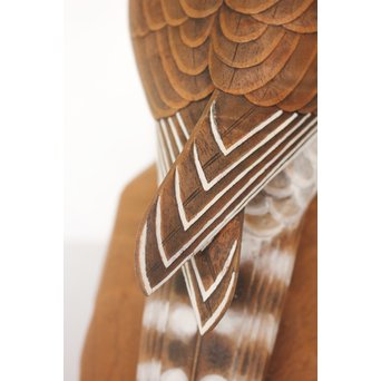 宮本理三郎 木彫彩色【鷹】 X032 