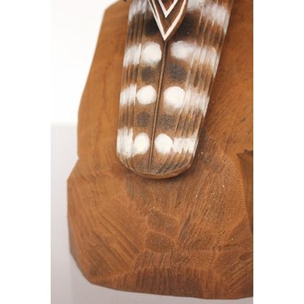 宮本理三郎 木彫彩色【鷹】 X032 