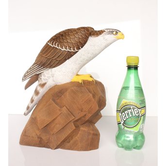 宮本理三郎 木彫彩色【鷹】 X032 