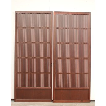 障子付 細身平格子戸 2枚1組　L926