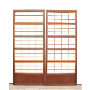 障子付 細身平格子戸 2枚1組　L926 