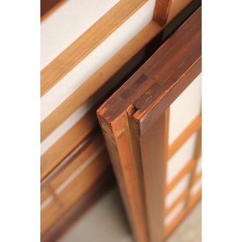 障子付 細身平格子戸 2枚1組　L926 