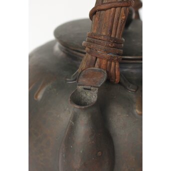 玉川堂 鎚起銅製 甕垂文湯沸/銅瓶 アケビ蔓弦　M042 