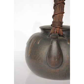 玉川堂 鎚起銅製 甕垂文湯沸/銅瓶 アケビ蔓弦　M042 