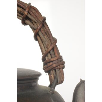 玉川堂 鎚起銅製 甕垂文湯沸/銅瓶 アケビ蔓弦　M042 