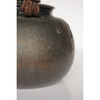 玉川堂 鎚起銅製 甕垂文湯沸/銅瓶 アケビ蔓弦　M042 