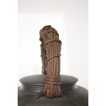 玉川堂 鎚起銅製 甕垂文湯沸/銅瓶 アケビ蔓弦　M042 