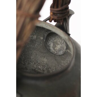 玉川堂 鎚起銅製 甕垂文湯沸/銅瓶 アケビ蔓弦　M042 