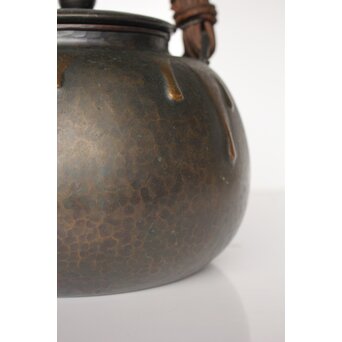 玉川堂 鎚起銅製 甕垂文湯沸/銅瓶 アケビ蔓弦　M042 