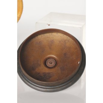 玉川堂 鎚起銅製 壷形ござ目藤編横手急須　M043 