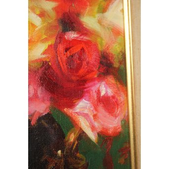 山本彪一 薔薇 5号 油絵　Z030 