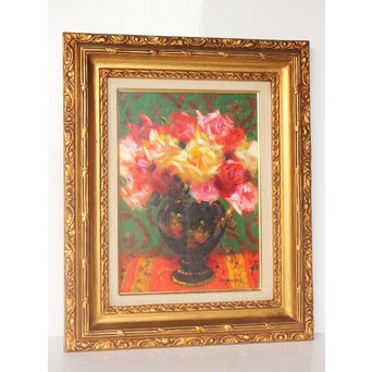 山本彪一 薔薇 5号 油絵　Z030