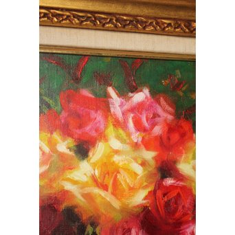 山本彪一 薔薇 5号 油絵　Z030 