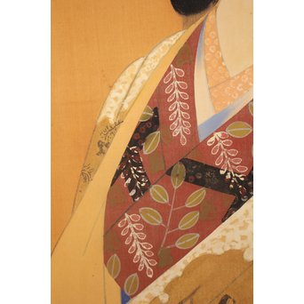 小林清彦 美人画 掛軸　Z032 