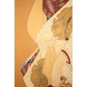 小林清彦 美人画 掛軸　Z032 