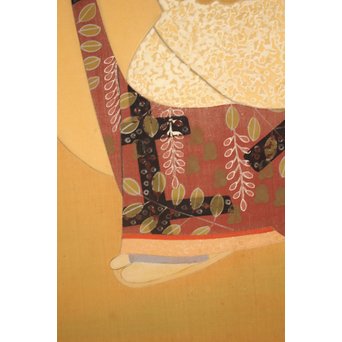 小林清彦 美人画 掛軸　Z032 