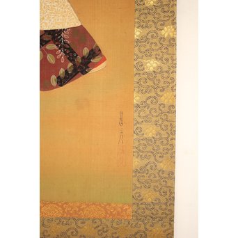 小林清彦 美人画 掛軸　Z032 