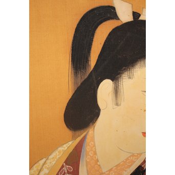 小林清彦 美人画 掛軸　Z032 