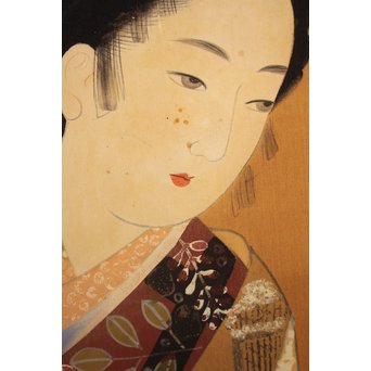 小林清彦 美人画 掛軸　Z032 