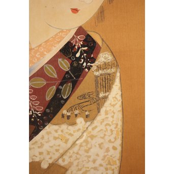 小林清彦 美人画 掛軸　Z032 