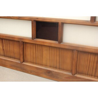 プレスと色ガラスの小型ガラス戸/窓 2枚1組　GD1161 