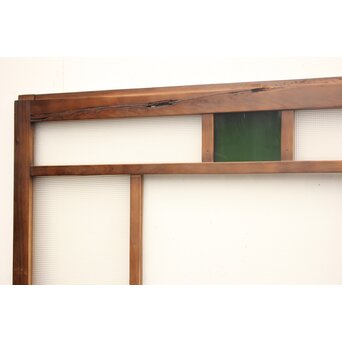 プレスと色ガラスの小型ガラス戸/窓 2枚1組　GD1161 